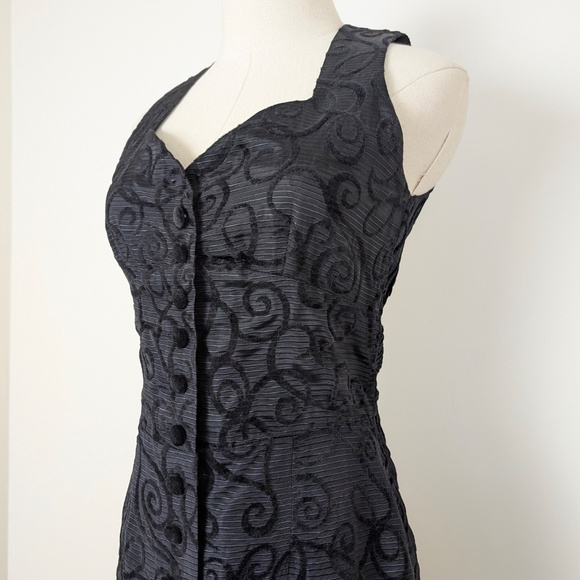 Le Chateau Black Mini Dress Size XS Vintage Sleeveless - Picture 8 of 11